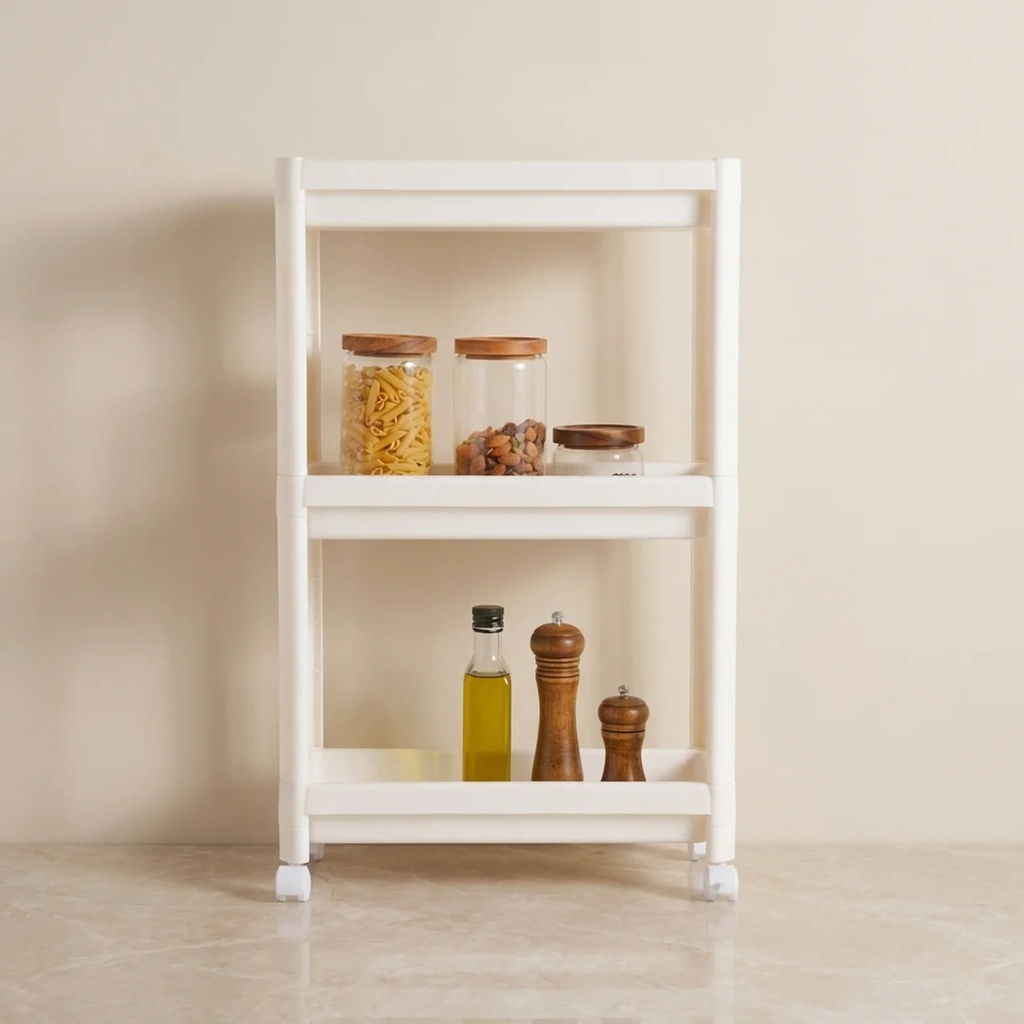 Kitchen Storage Rack 3 Tier Narrow Metal Space Saving Spice Organizer