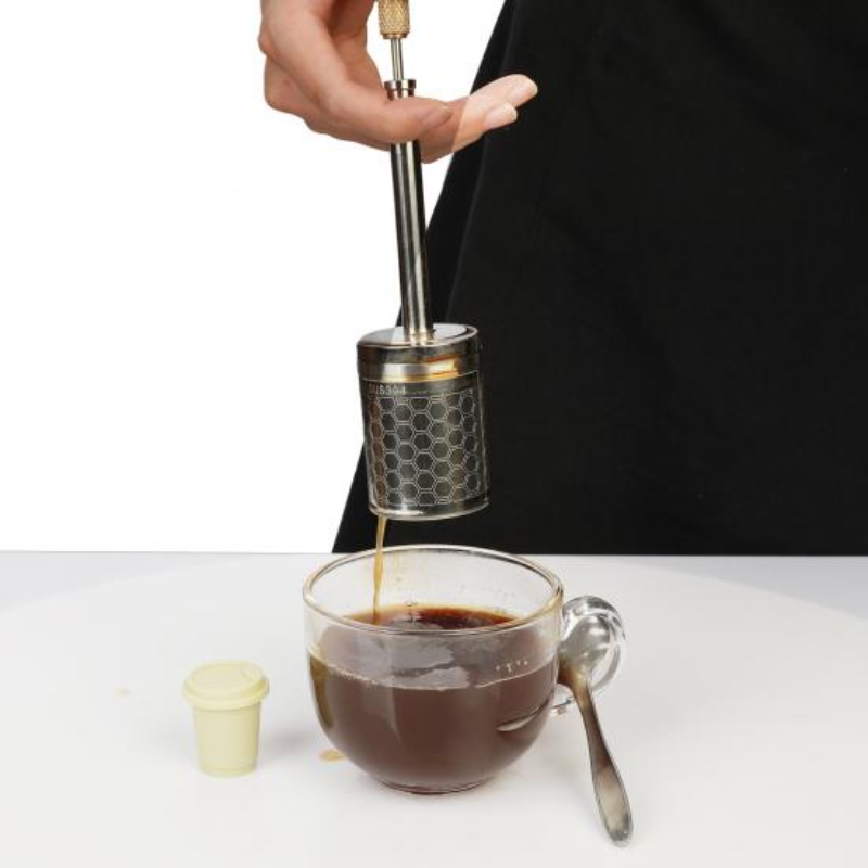Coffee and Tea Press Portable Stainless Steel Collapsible Design
