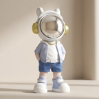 Astronaut Figurine Resin Decorative Sculpture Glossy Helmet Modern Design