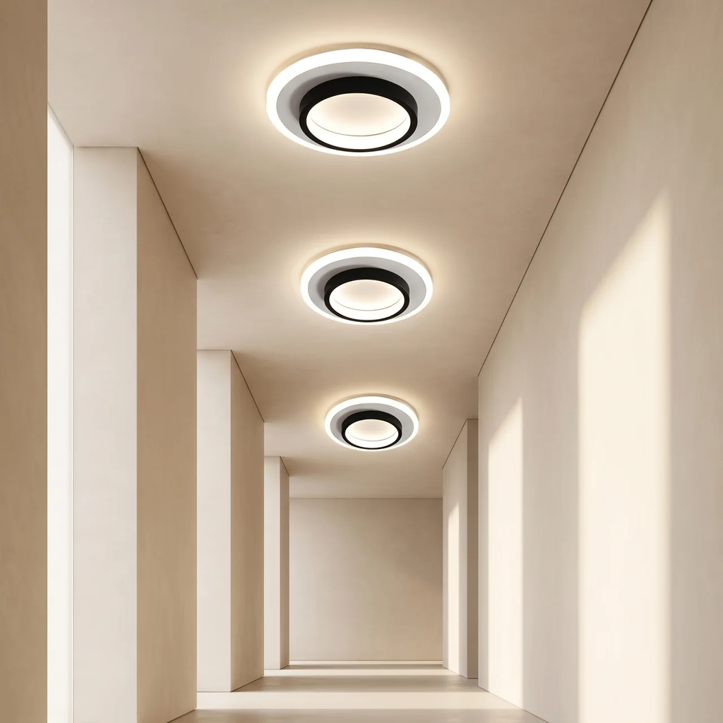 Ceiling Light Round Acrylic Built In LED Warm White Indoor Fixture