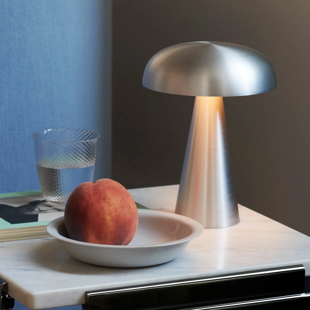 Table Lamp Retro Metal LED Rechargeable USB Powered Bedside Reading Light