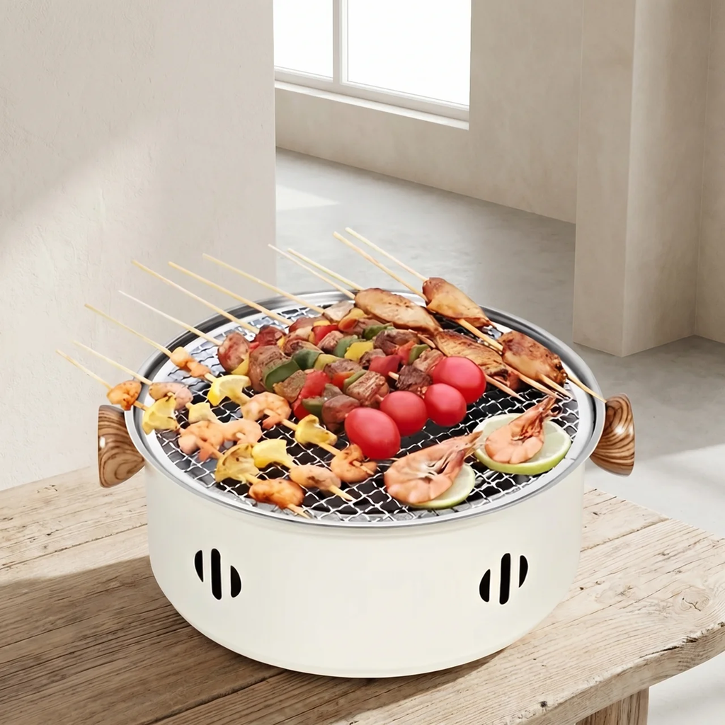 Portable Barbecue Grill Stainless Steel Split Design Outdoor Grill