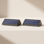 Solar LED Fence Light ABS Waterproof Wall Light with 8 Color Modes and Angled Solar Panel