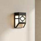 Solar LED Wall Sconce Light Outdoor ABS Waterproof Mesh Diffuser Lighting