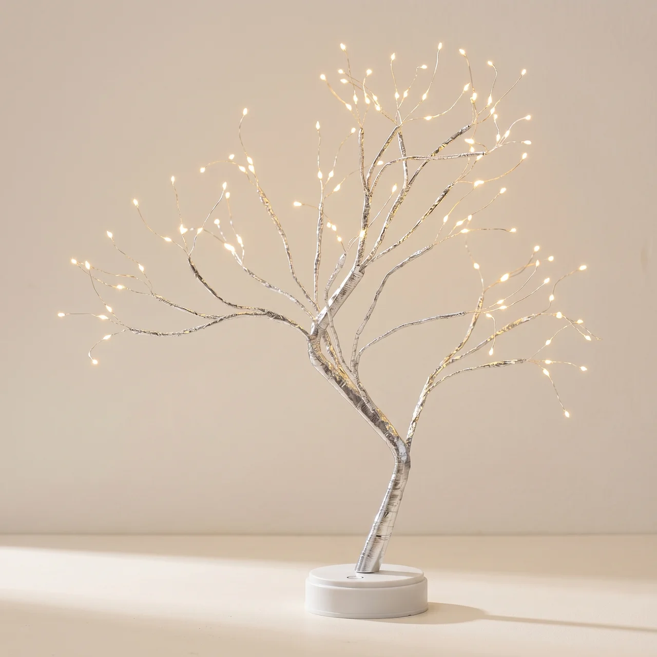 LED Table Lamp Tree Design Warm White Light Modern Minimalist Decor