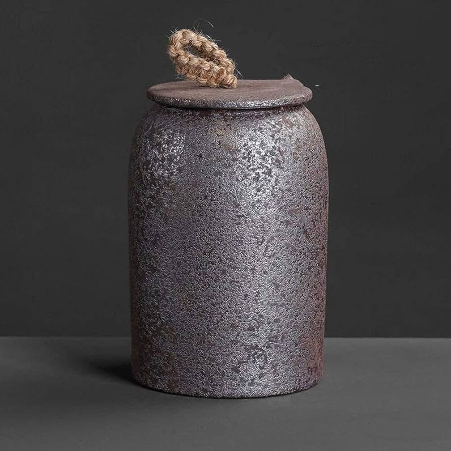 Ceramic Tea Canister with Lid Heat Resistant Compact Storage Container