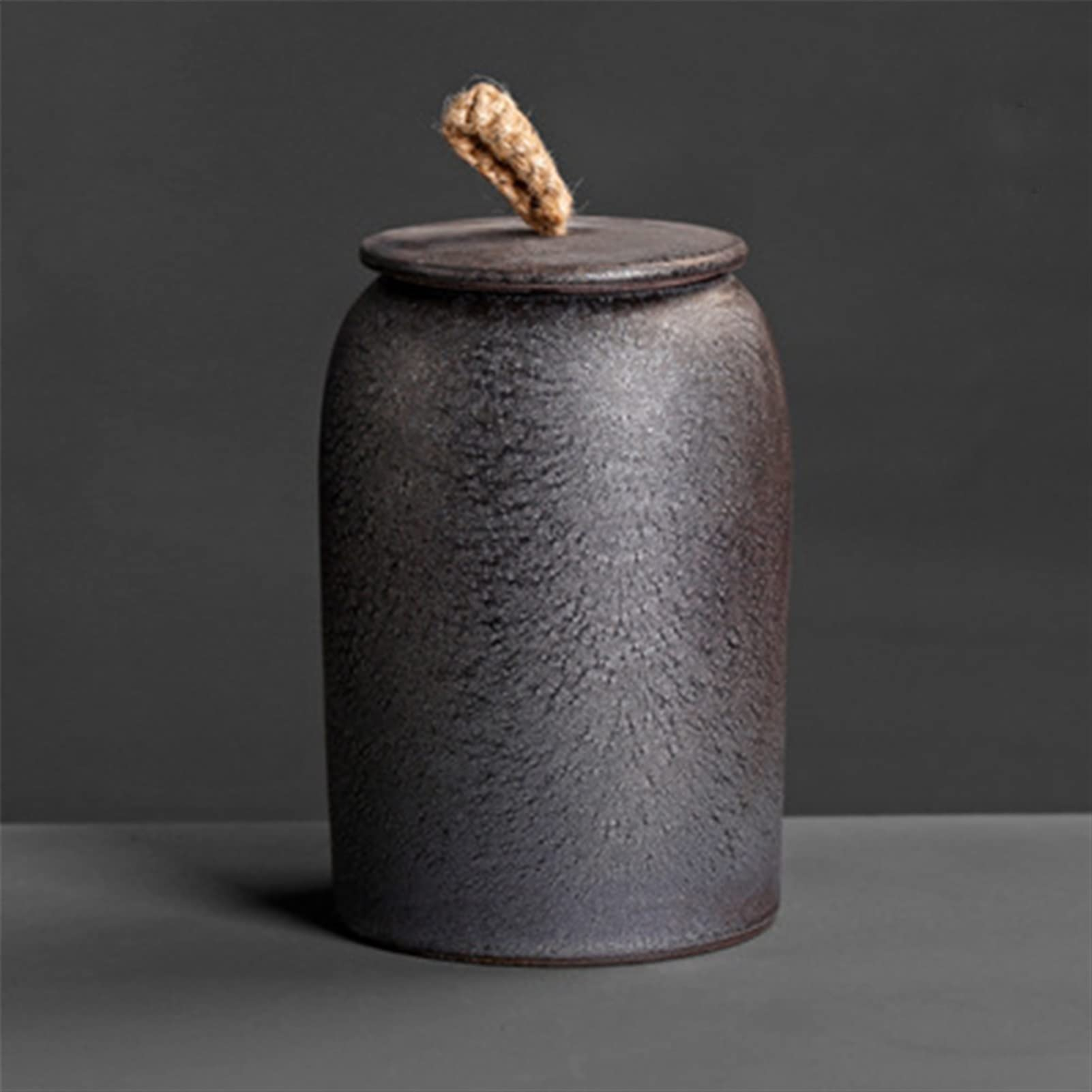 Ceramic Tea Canister with Lid Heat Resistant Compact Storage Container