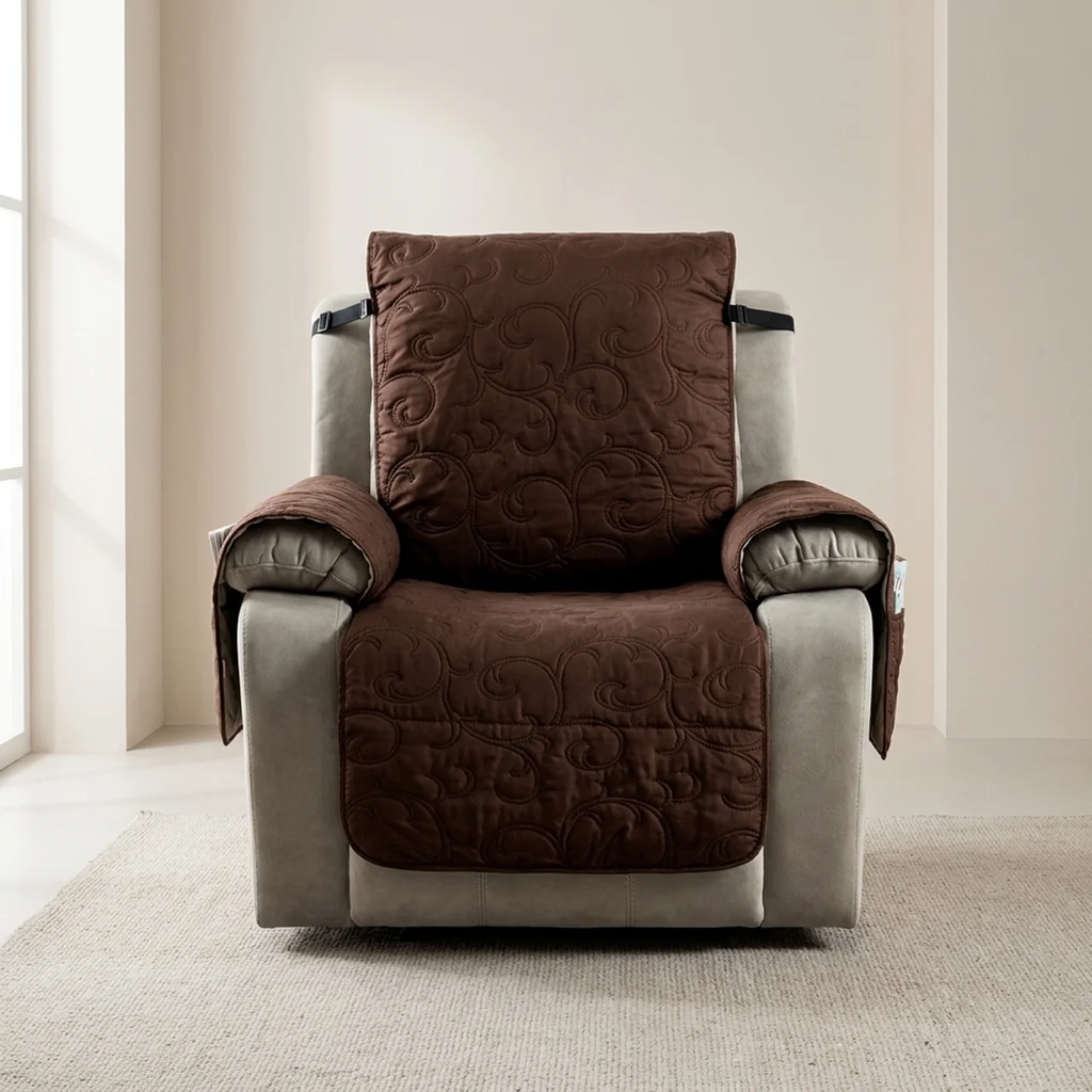 Recliner Slipcover Waterproof Plush Machine Washable Furniture Protector