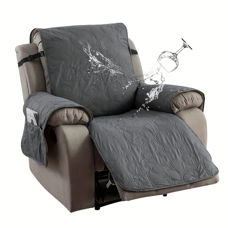 Recliner Slipcover Waterproof Plush Machine Washable Furniture Protector