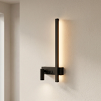 Modern Wall Lamp Black Steel Aluminum Integrated LED and Adjustable Light