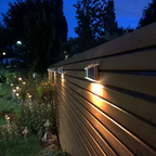 Solar LED Outdoor Wall Lamp Stainless Steel IP65 Waterproof Garden Light