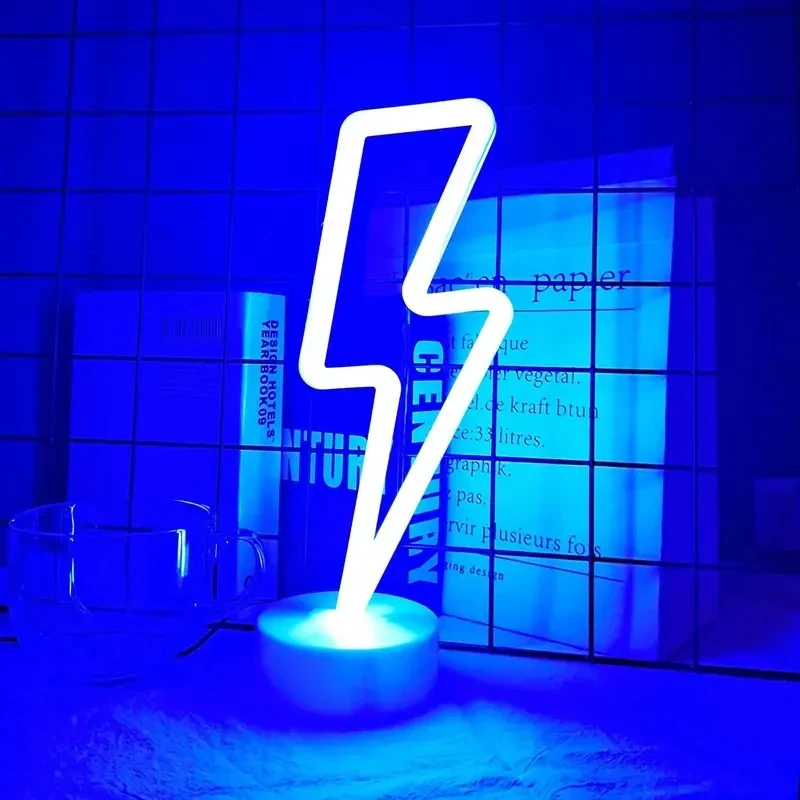 Neon Signal Lamp Multicolor Decorative Indoor Lighting with Stable Base