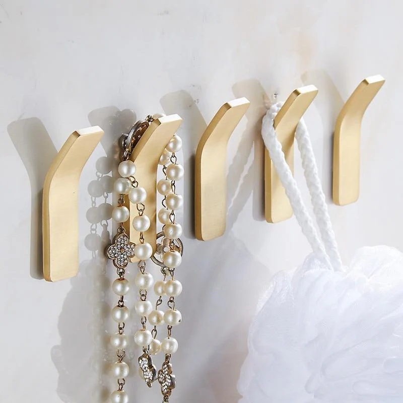Wall Hooks Finish Wall Mounted Storage Set of 5