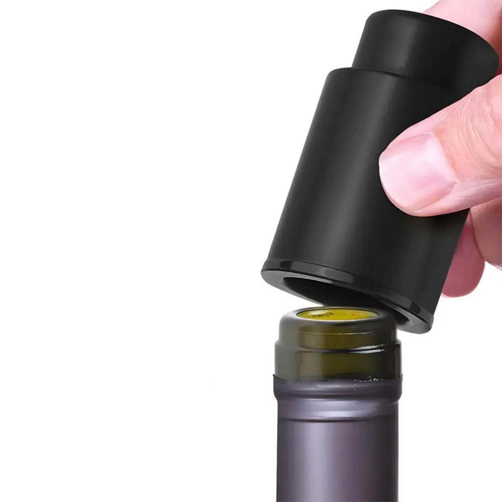 Vacuum Wine Bottle Stopper with Date Tracker Food Safe Plastic