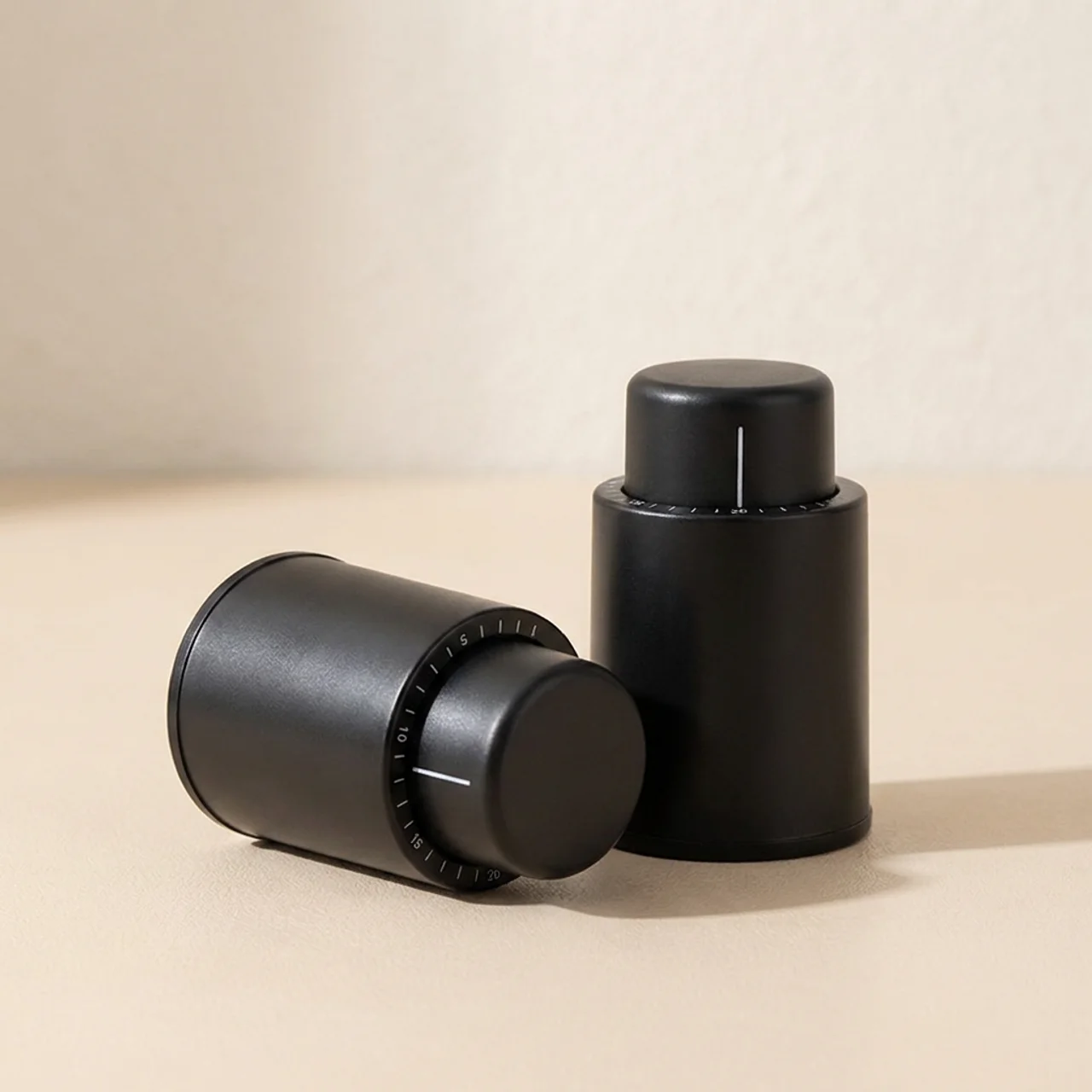 Vacuum Wine Bottle Stopper with Date Tracker Food Safe Plastic