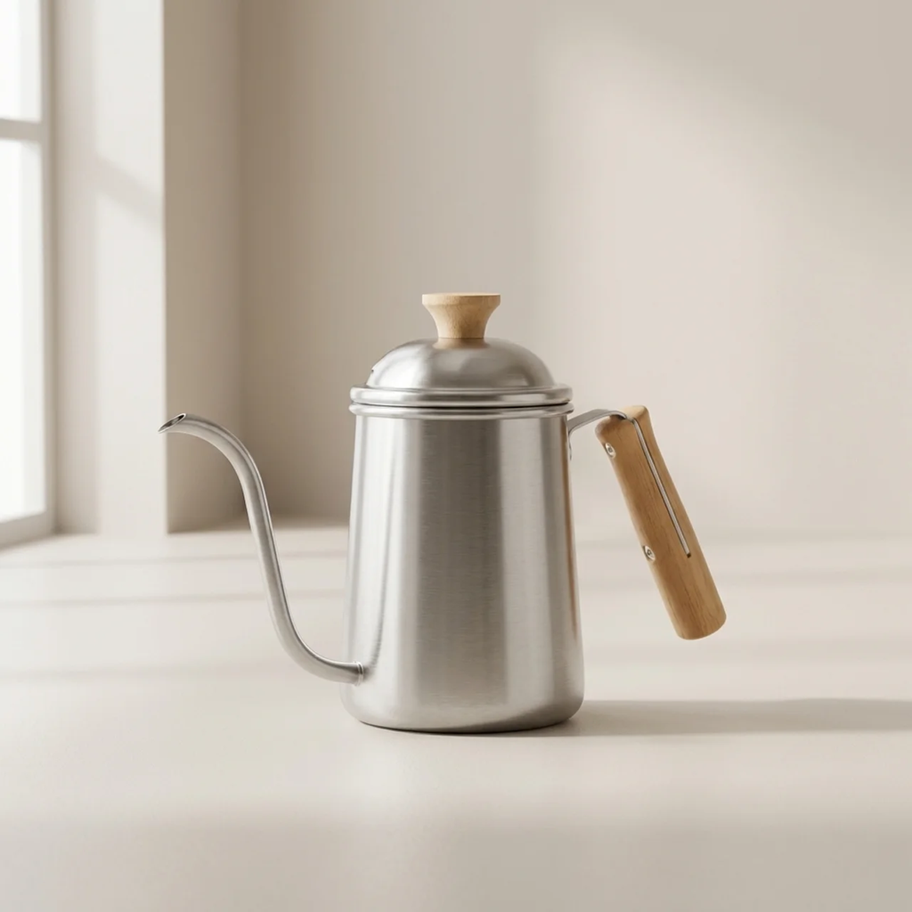 Gooseneck Kettle Stainless Steel Retro Design Pour Over Coffee Kettle