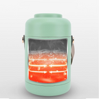 Electric Mini Cooker 1L Capacity Smart Timer Compact Portable Design