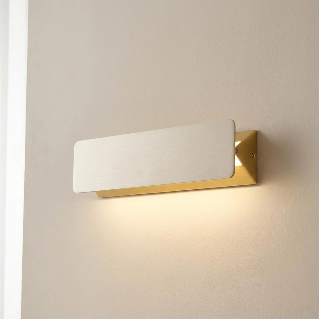 Indoor Wall Lamp LED Rotatable Metal Acrylic Wall Light Warm and Cool Light