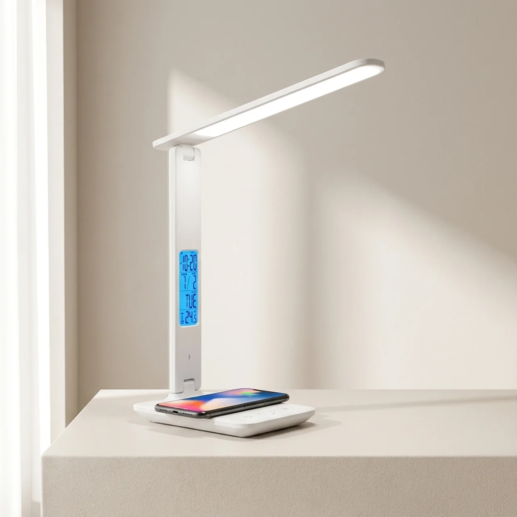 LED Desk Lamp with Wireless Charging Touch Control Adjustable Colour