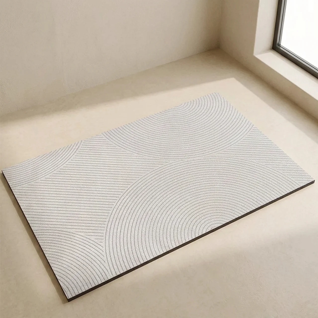 Bath Mat Quick Dry Technology Fleece Non Slip Rubber Backing