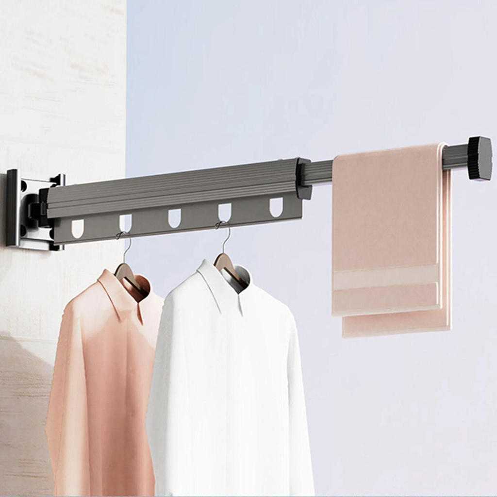 Wall Mounted Drying Rack Foldable Aluminum Alloy Clothes Airer