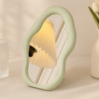 Warped Wall Mirror Irregular Shape Silver Glass Decorative Home Accent