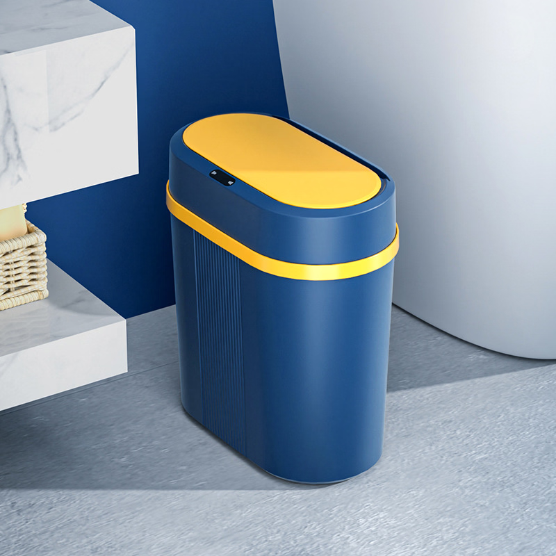 Smart Trash Bin Motion Sensor Touchless Lid Waterproof Narrow Space Bathroom Bin