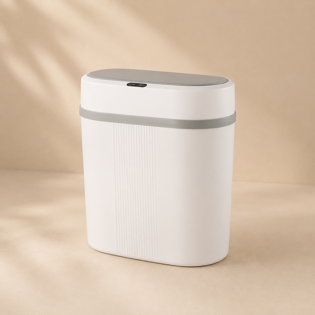 Smart Trash Bin Motion Sensor Touchless Lid Waterproof Narrow Space Bathroom Bin