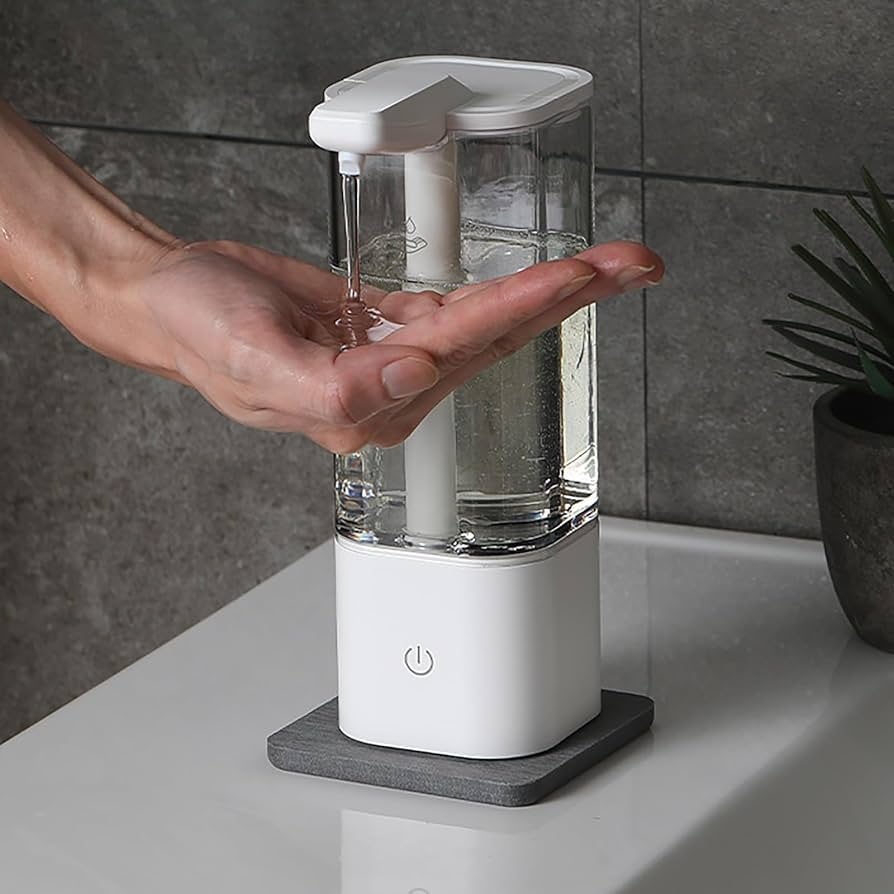 Touchless Soap Dispenser 550ml Refillable Reservoir USB Rechargeable