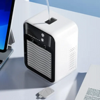 Portable Misting Air Cooler Dual Nano Mist Rechargeable 3 Speed Fan Digital Display