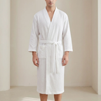 Bathrobe, Unisex Design, V-Neck Style, Front Pockets