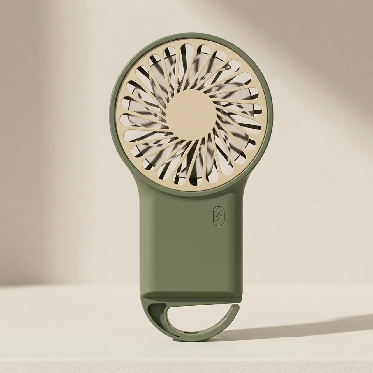 Portable USB Air Circulation Fan Metal Finish with Multi Speed Control and Hook