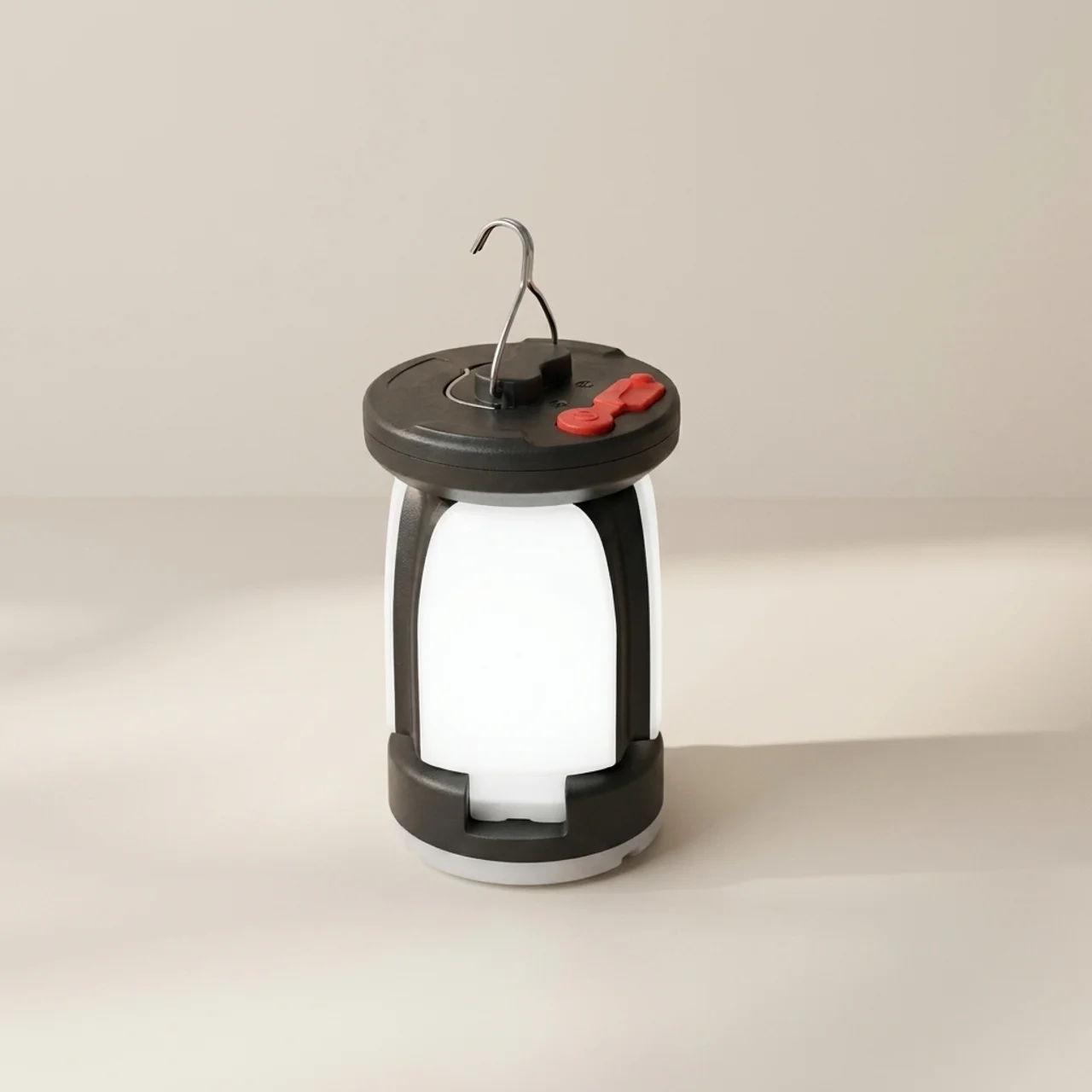LED Camping Lantern with Solar and USB Charging, Foldable Design