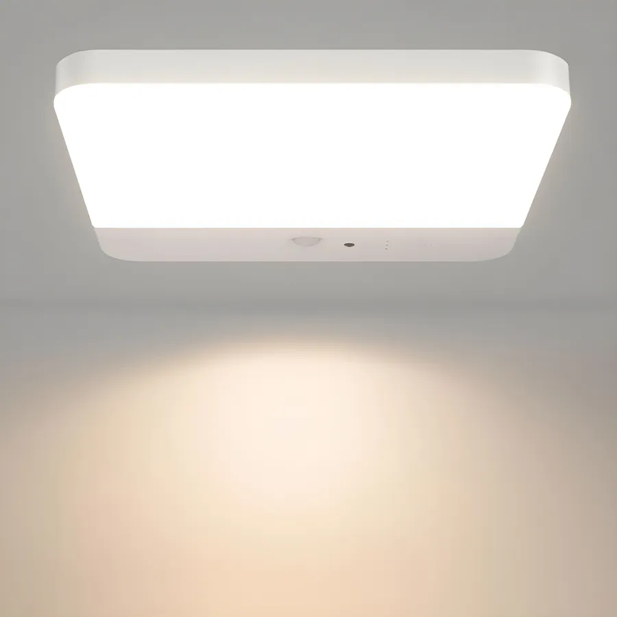 Motion Sensor LED Ceiling Light Rechargeable Magnetic Mount with Remote Control