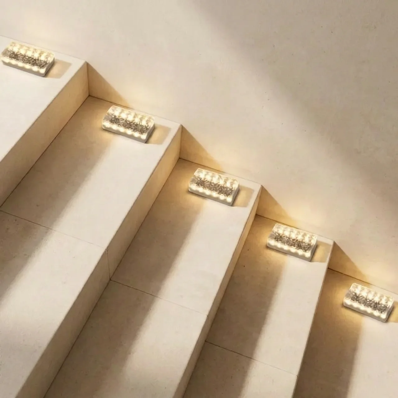 Solar Brick Light, Solar Powered Outdoor Pathway Light with 12 LED Lights and Automatic Operation
