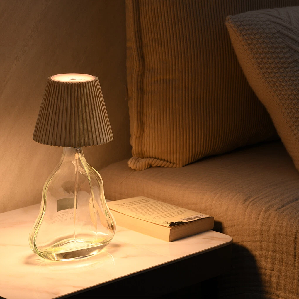 Portable Table Lamp Wine Bottle Style Rechargeable Touch Switch