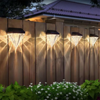 Solar Fence Lights Outdoor Waterproof Acrylic Diamond Design
