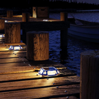Solar Deck Light IP68 Waterproof 12 LED Cool White Aluminum Alloy Pathway Light