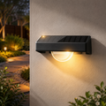 Solar Fence Light RGBCW Outdoor Wall Mounted IP65 Waterproof 11 Color Modes