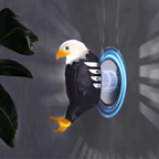Decorative Wall Light Eagle Silhouette LED Magnetic Rechargeable Night Lamp