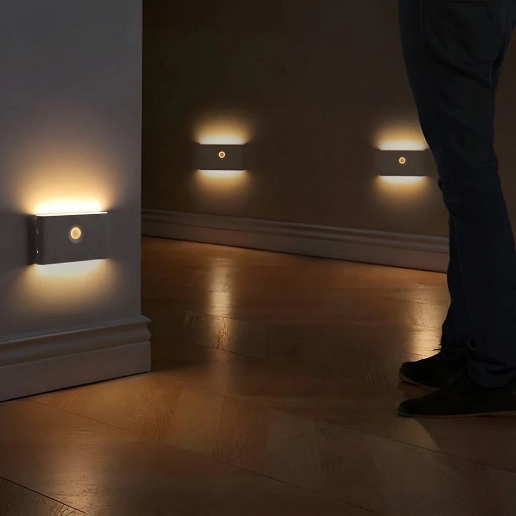Wall Mounted LED Lamp with Motion Sensor 360 Degree Rotating Magnetic Mount
