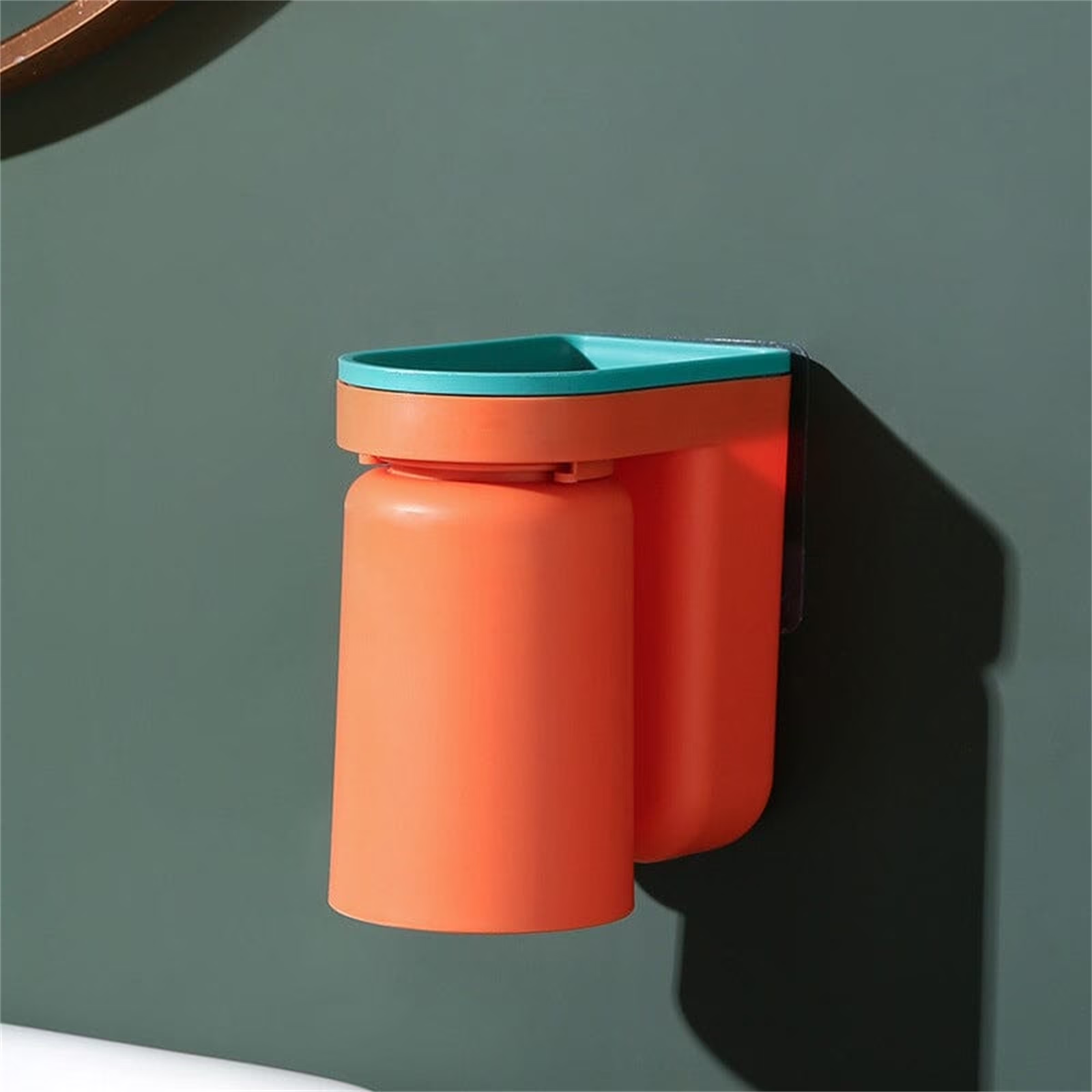 Toothbrush and Toothpaste Holder with Self Adhesive Wall Mount