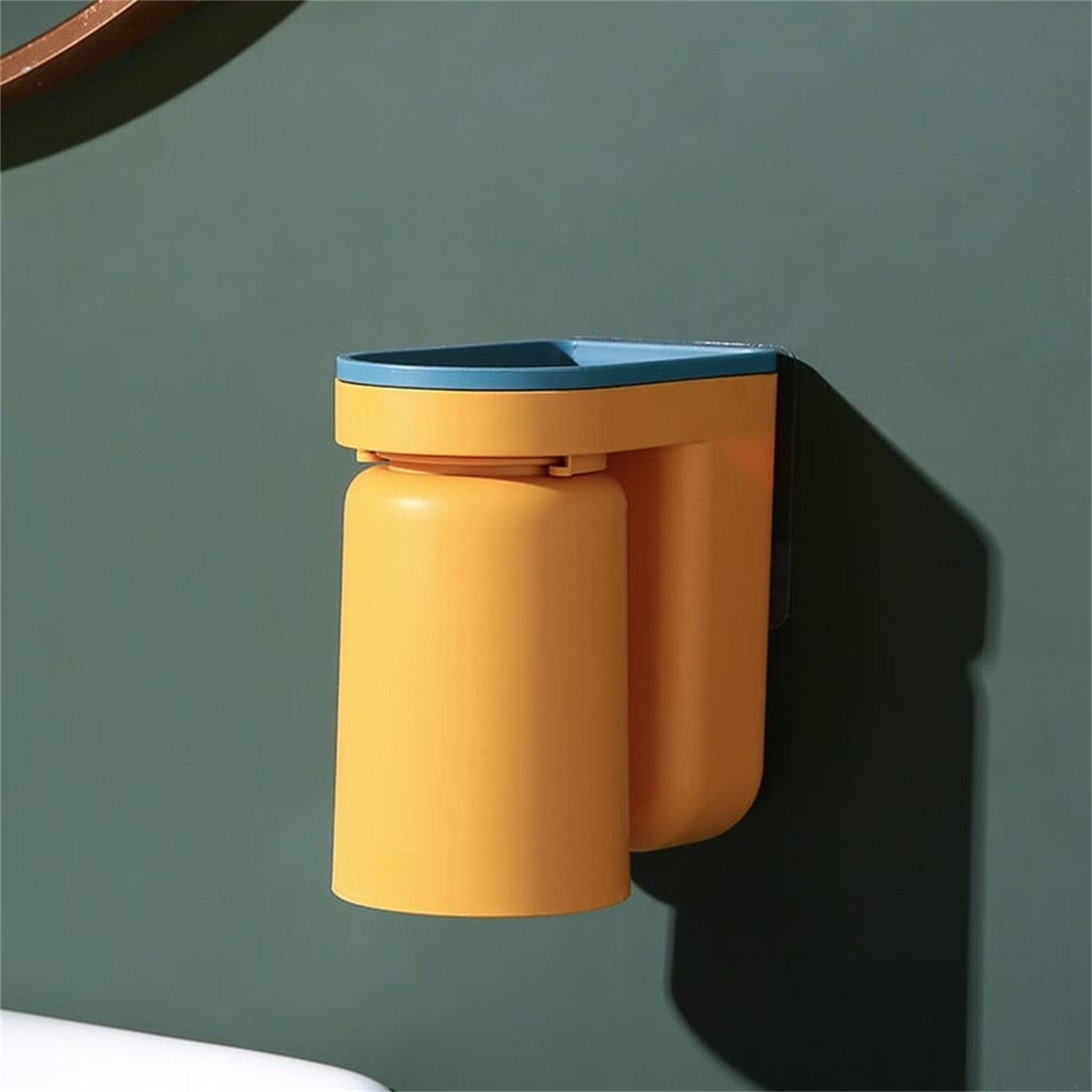 Toothbrush and Toothpaste Holder with Self Adhesive Wall Mount