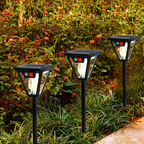 Solar Garden Post Light Motion Sensor Warm White LED IP65
