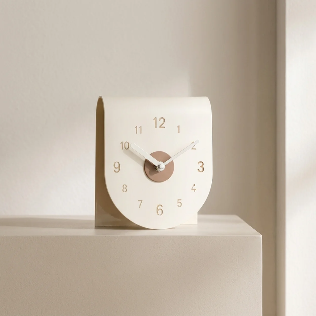 Silent Desk Clock Minimalist Battery Powered Quiet Quartz Movement