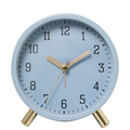 Table Clock Silent Sweep Movement Metal Glass Design
