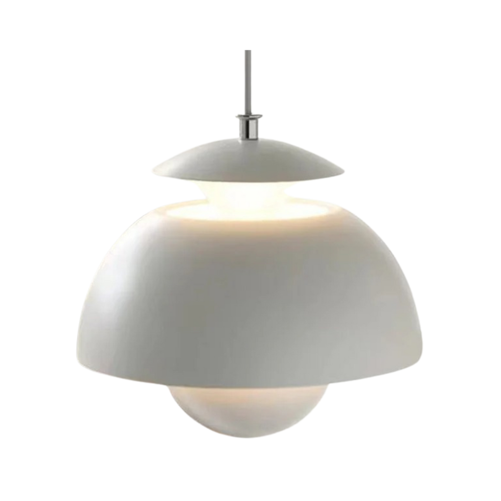 Flora Pendant Light | Sculptural Metal Design, Warm LED Glow
