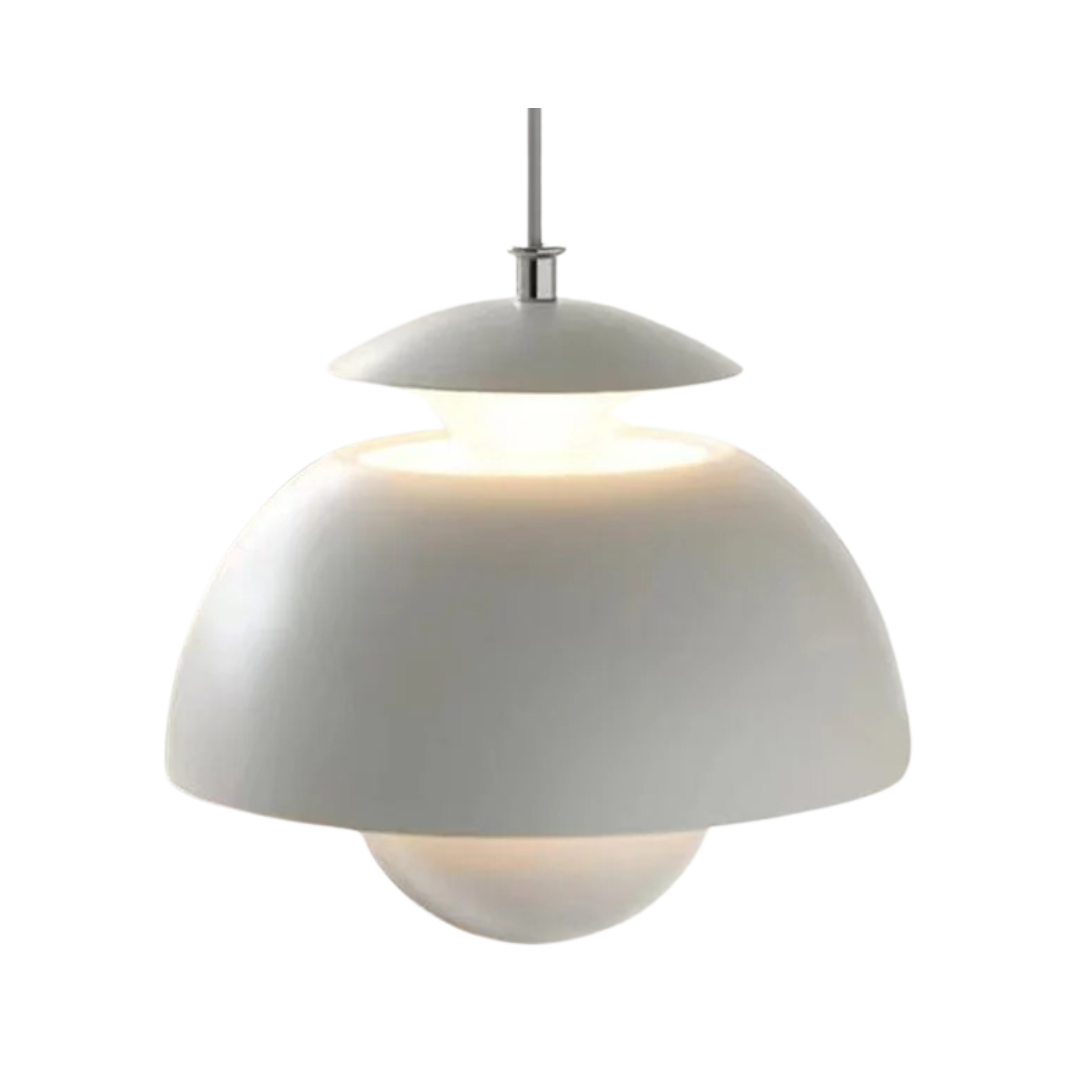 Flora Pendant Light | Sculptural Metal Design, Warm LED Glow