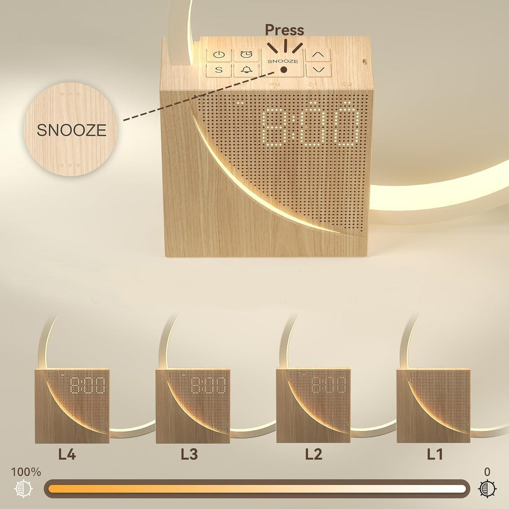 Bela Sunrise Alarm Clock | LED Light Simulation, Nature Sounds
