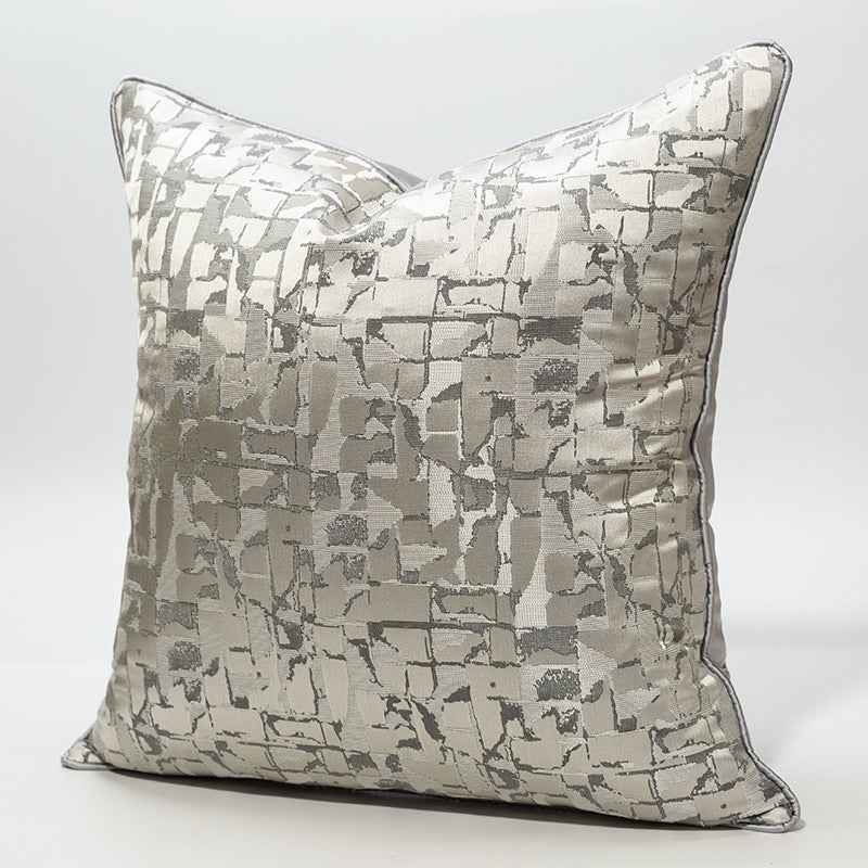 Lira Sierkussenhoes | Luxe Satijnlook, Abstract Patroon 45x45 cm